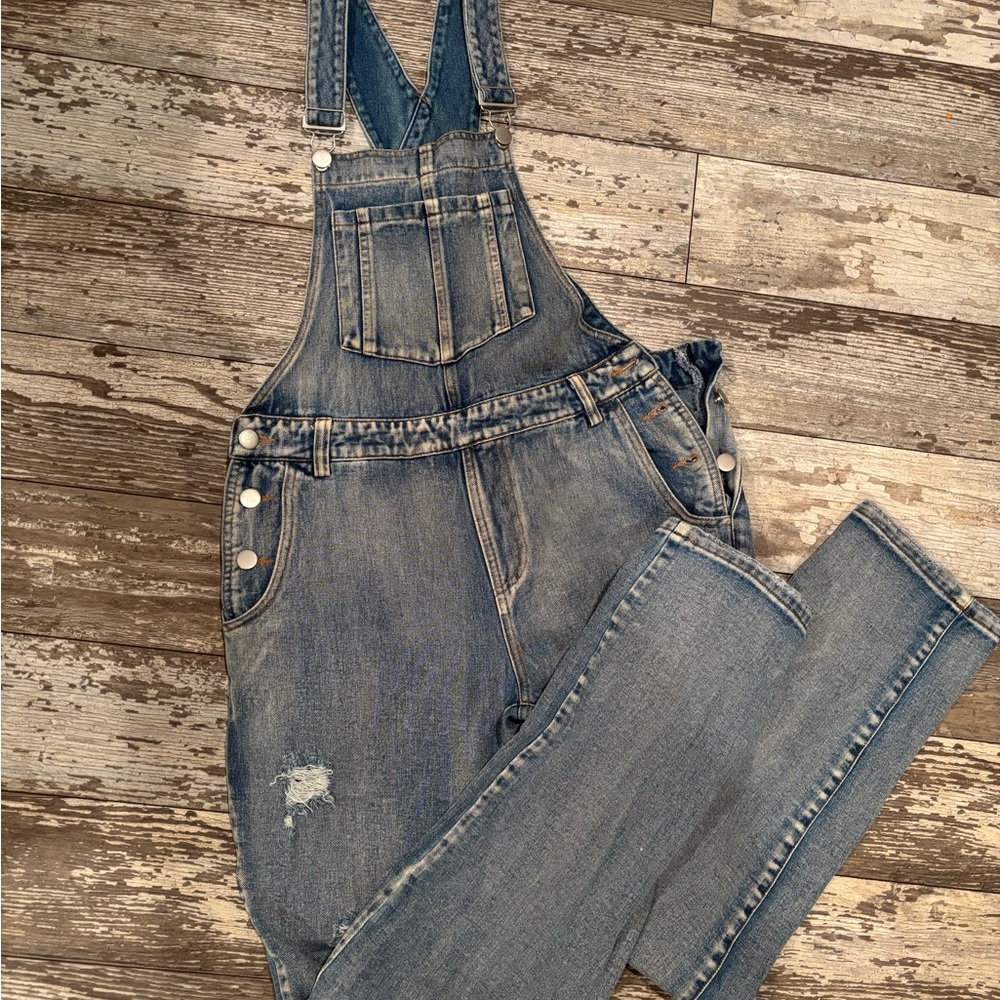 12th Tribe Blue Denim Overalls